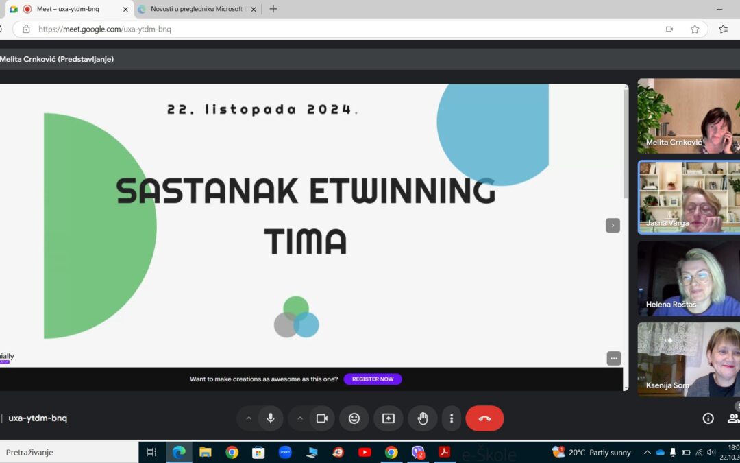 SASTANAK ETWINNINGOVA TIMA ŠKOLE