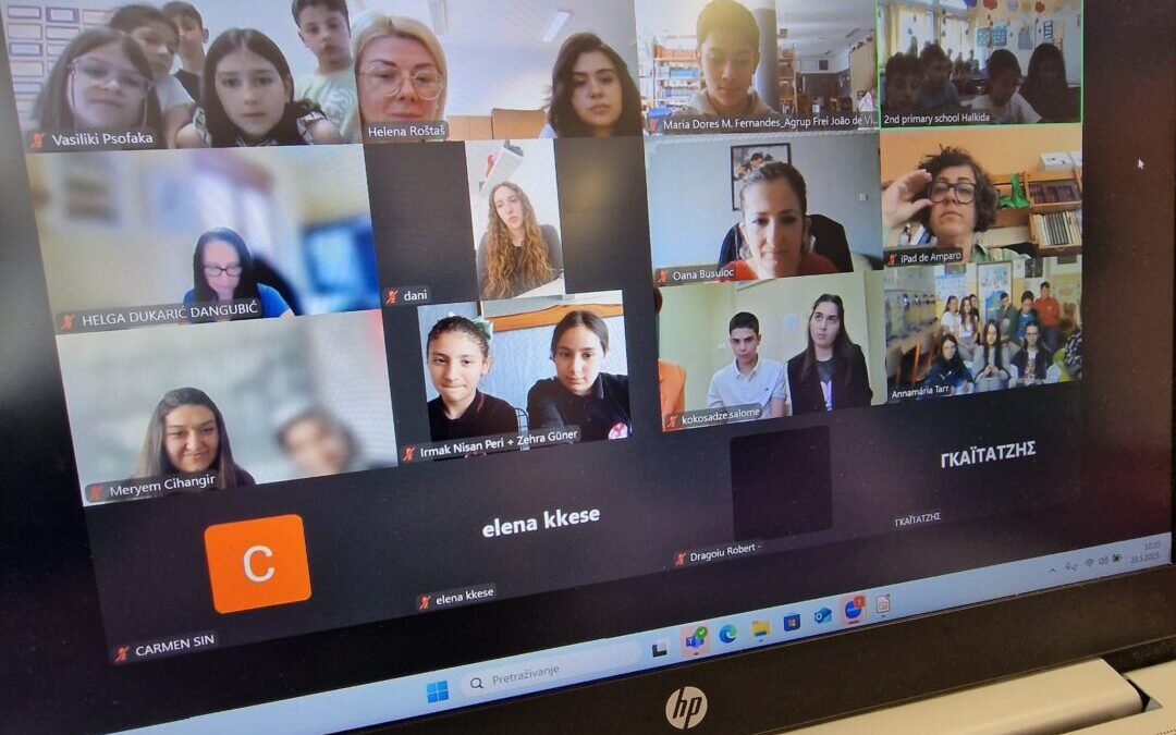 aktivnosti eTwinningova projekta VIENNA’S CALLING: EXPLORING EUROPEAN VALUES AND CITIZENSHIP – mrežni sastanak učenika
