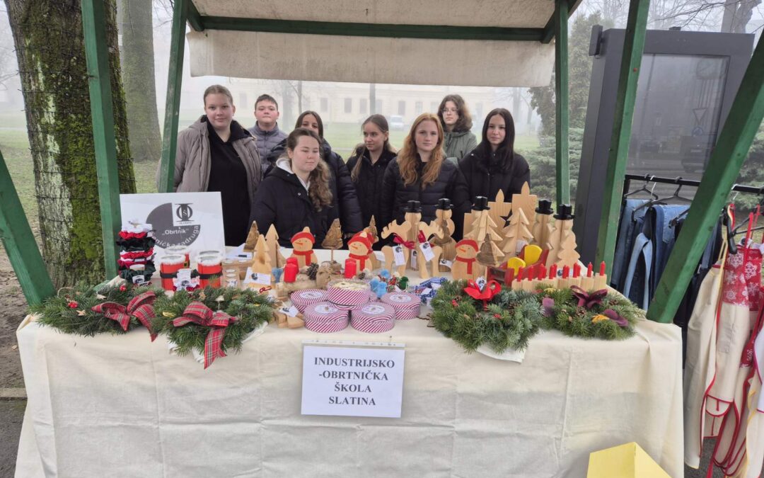 ADVENT U SLATINI, ADVENT U IOŠ-u – prodaja radova Učeničke zadruge “Obrtnik”