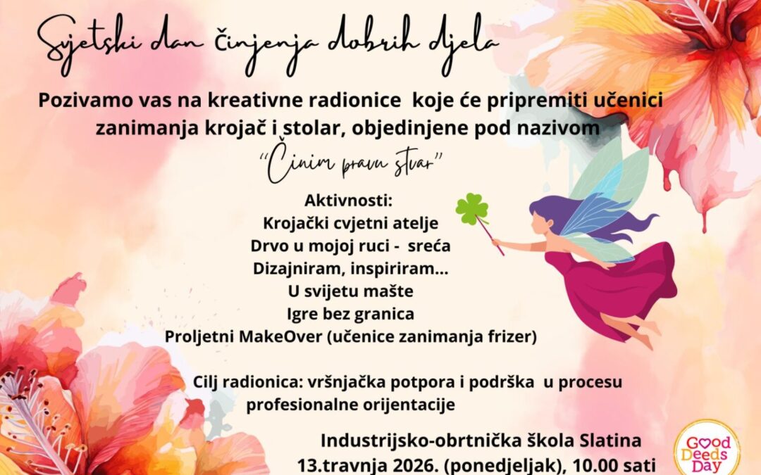DAN ČINJENJA DOBRIH DJELA 2026. – ČINIM PRAVU STVAR